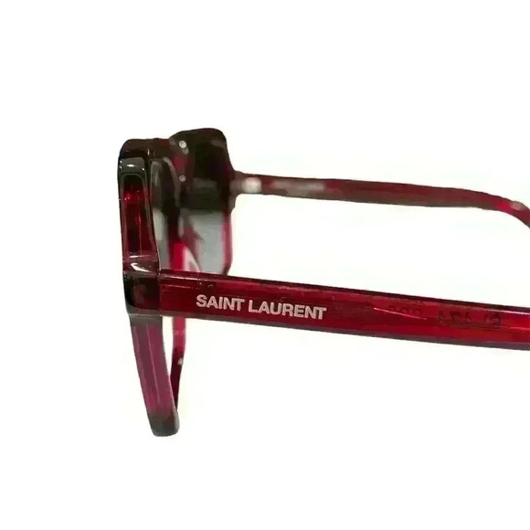 Saint Laurent Dark Red Square Tinted Sunglasses New with case and cleaning cloth - Picture 6 of 6